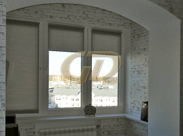 GoodDesign: рулонные шторы модель Мини (Mini), TM Besta, на балконе в  квартире, г. Москва, ЮВАО